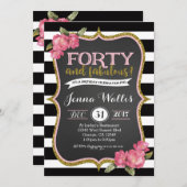 40. Geburtstag Einladung (Vorne/Hinten)