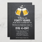 40. Geburtstag Einladung / Bier 40. Geburtstag (Vorne/Hinten)