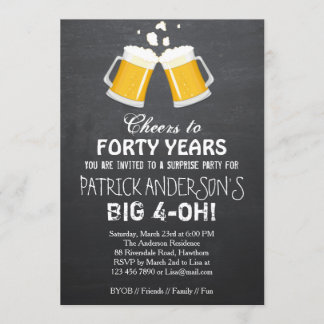 40. Geburtstag Einladung / Bier 40. Geburtstag