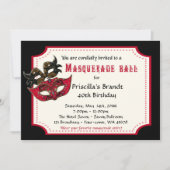40. Geburtstag Einladung masquerade,40.,masquerad (Vorderseite)