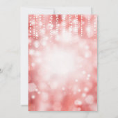 40. Geburtstag Einladung Roter Glitzer (Rückseite)