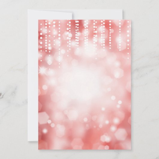 40. Geburtstag Einladung Roter Glitzer (Rückseite)