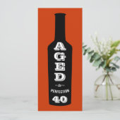 40. Geburtstag Einladung Wein; Alter bis Perfektio (Stehend Vorderseite)