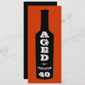 40. Geburtstag Einladung Wein; Alter bis Perfektio (Vorne/Hinten)