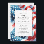 40. Geburtstag Einladungen amerikanische Flagge<br><div class="desc">40. Geburtstagseinladung - Ein Patriotisches Party aus Rot, Weiß und Blau feiert vierzig im feierlichen Stil mit diesen Einladungen zum 40. Geburtstag, die eine lebendige, amerikanische Flagge in klassisch Rot, Weiß und Blau zeigen. Ideal für ein Amerikanische Unabhängigkeitstag-Party, eine Sommergeburtstagsfeier unter amerikanischer Flagge oder für jede patriotische Feier, bringt dieses...</div>