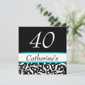 40. Geburtstag elegant jedes Alter feiern Einladung (Stehend Vorderseite)