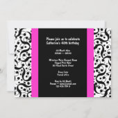 40. Geburtstag elegant jedes Alter feiern Einladung (Rückseite)
