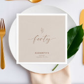 40. Geburtstag Elegant Minimal Serviette