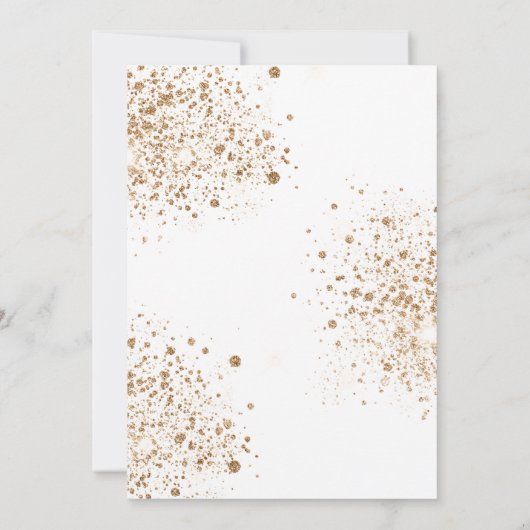 40. Geburtstag Eukalyptusgrün Glitzer elegant Einladung (Rückseite)