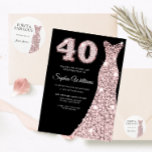 40. Geburtstag, fabelhafte Rose Gold Dress Runder Aufkleber<br><div class="desc">40. Geburtstagsaufkleber für die Rose Gold Dress & Fabulous 40. Geburtstagsaufkleber Siehe Matching Collection in Nest und Nest Store</div>