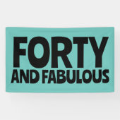 40. GEBURTSTAG FABULOUS PARTY BANNER (Horizontal)