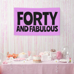 40. GEBURTSTAG FABULOUS PARTY BANNER
