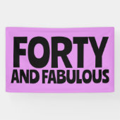 40. GEBURTSTAG FABULOUS PARTY BANNER (Horizontal)