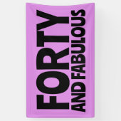 40. GEBURTSTAG FABULOUS PARTY BANNER (Vertikal)