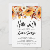 40. Geburtstag Fall Floral Einladung (Vorderseite)