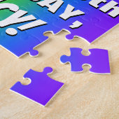 40. Geburtstag: Farbenfroh, Fun Rainbow Pattern # Puzzle (Seite)