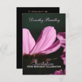 40. Geburtstag Feier Kosmos Custom Einladung (Vorne/Hinten)