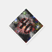 40. Geburtstag Feuerwerk in Wolken Napkins Serviette (Ecke)