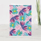 40. Geburtstag florgrün moderne Crocus feminin Karte (Rückseite)