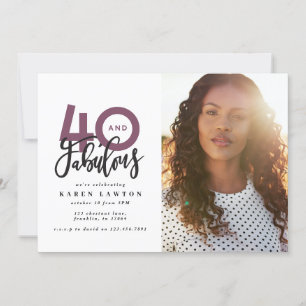 40. Geburtstag Foto 40 & fabelhafte moderne farben