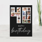 40. Geburtstag Foto Collage Gruß Karte (Vorderseite)