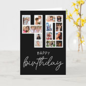 40. Geburtstag Foto Collage Gruß Karte (Gelbe Blume)