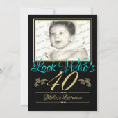 40. Geburtstag Foto Einladung (Vorderseite)