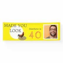 40. Geburtstag Foto Fun Chicken Rooster