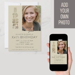 40. Geburtstag Foto geboren 1985 minimalistisch Einladung