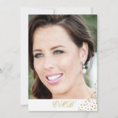 40. Geburtstag Foto Gold Elegant Einladung (Vorderseite)