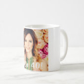 40. Geburtstag Foto Hallo 40 Frau Kaffeetasse (VorderseiteRechts)