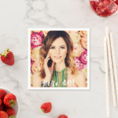 40. Geburtstag Foto hallo 40 Frau Serviette (Beispiel)