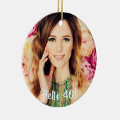40. Geburtstag Foto hallo 40 Keramik Ornament (Rechts)