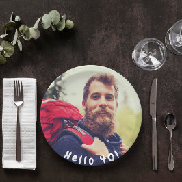 40. Geburtstag Foto hallo 40 Typ Pappteller