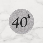 40. Geburtstag Foto Konfetti (Klein Vorderseite)