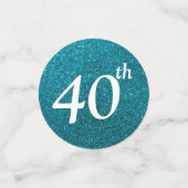 40. Geburtstag Foto Konfetti (Klein Vorderseite)