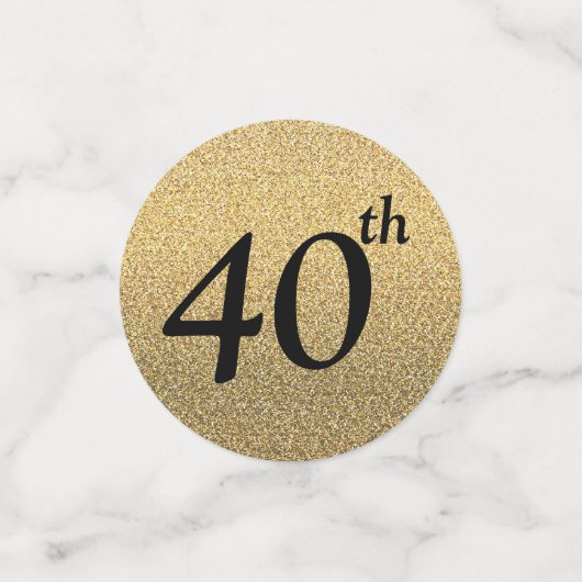 40. Geburtstag Foto Konfetti (Klein Vorderseite)