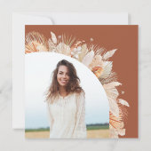 40. Geburtstag Foto Pampas Gras Terrakotta (Rückseite)