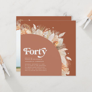 40. Geburtstag Foto Pampas Gras Terrakotta