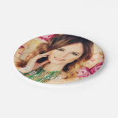 40. Geburtstag Foto Pappteller (Schrägansicht)