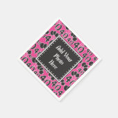 40. Geburtstag Foto PINK Personalize Paper Napkins Serviette (Ecke)