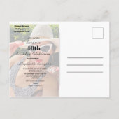 40. Geburtstag Foto Rahmen Modern Chic Postkarte (Rückseite)