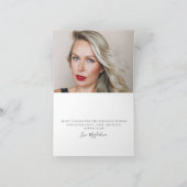 40. Geburtstag Foto Rosa Blütenrosa Blütenblätteru Dankeskarte (Innenseite)