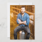 40. Geburtstag Foto Rustic Cowboy Hat Boots Einladung (Rückseite)