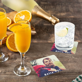 40. Geburtstag Foto Typ Männer Rechteckiger Pappuntersetzer