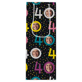 40. Geburtstag Foto Wein Geschenktüte individualis Für Weinflaschen