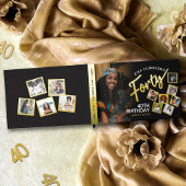 40. Geburtstag Fotos schwarzes Gold Gästebuch