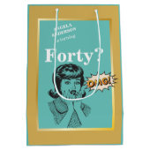 40. Geburtstag 🎁 Frauenlustigkeit Mittlere Geschenktüte (Rückseite)