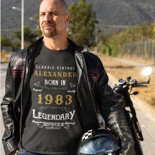 40. Geburtstag Fügen Sie Ihren Namen hinzu Geboren T-Shirt