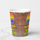 40. Geburtstag: Fun Graffiti-Inspiriert Regenbogen Pappbecher (Rechts)